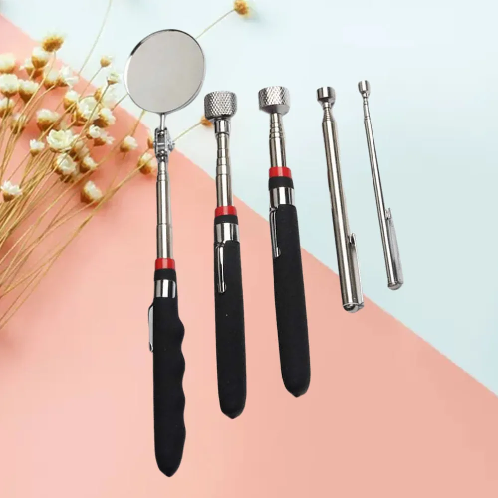 

5Pcs 50mm Vehicle Bottom Telescopic Inspection Mirror Amplification Detection Mirror Emergency