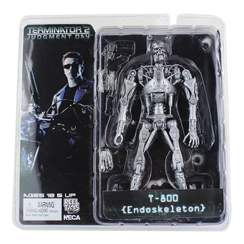NECA The Terminator 2 фигурка T-800 битва во времени Арнольд ПВХ Фигурки игрушки Коллекционная модель куклы " 18 см