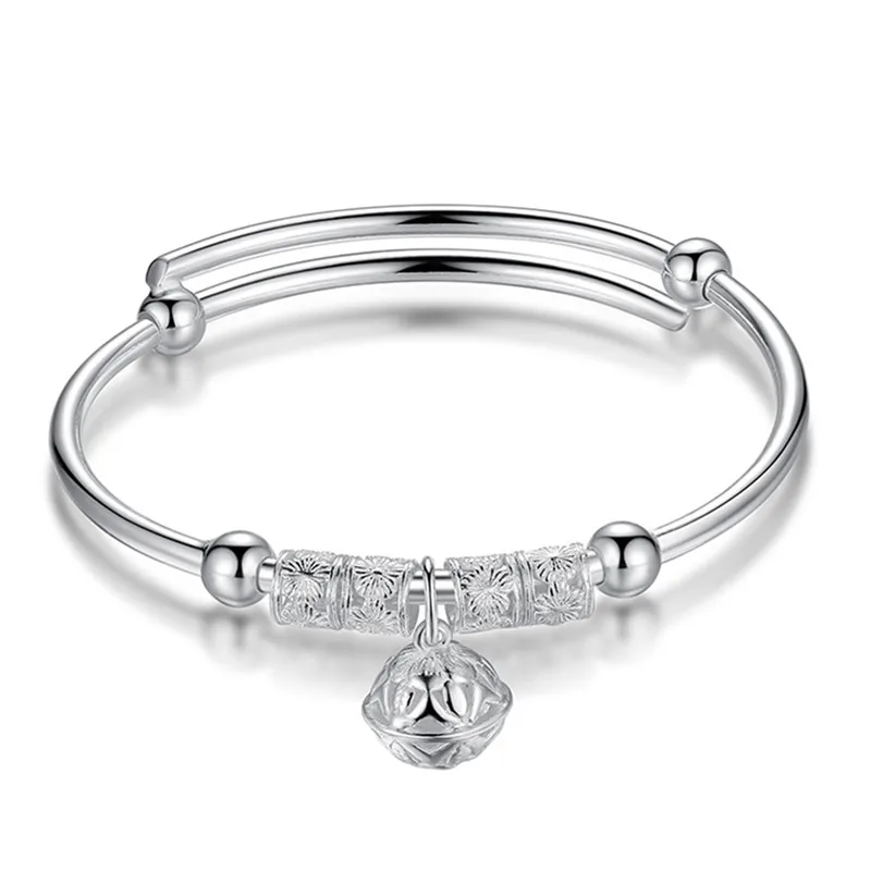 Модное серебряное 925 пробы Серебряное очарование искусственный камень браслет