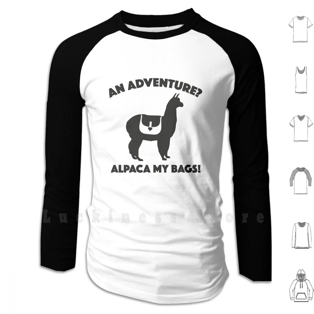 

Толстовки с длинным рукавом, альпака, смешные альпаки с надписью «My Bags»
