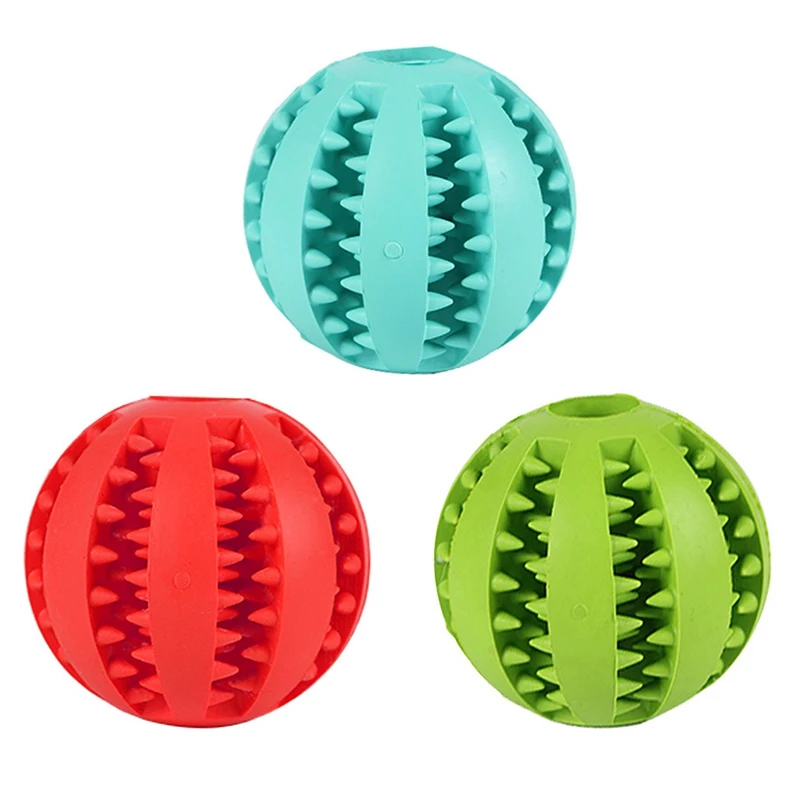 

Dog Ball Toys for Aggressive Chewers Cleaning Natural Soft Bouncy