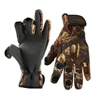 Зимние перчатки для рыбалки, велосипедные перчатки с тремя пальцами, дышащие Нескользящие уличные спортивные теплые перчатки для рыбалки, запчасти для улицы