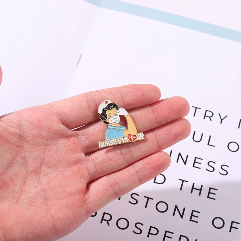 Брошь эмалированная в форме медсестры винтажный значок на лацкан аксессуар для
