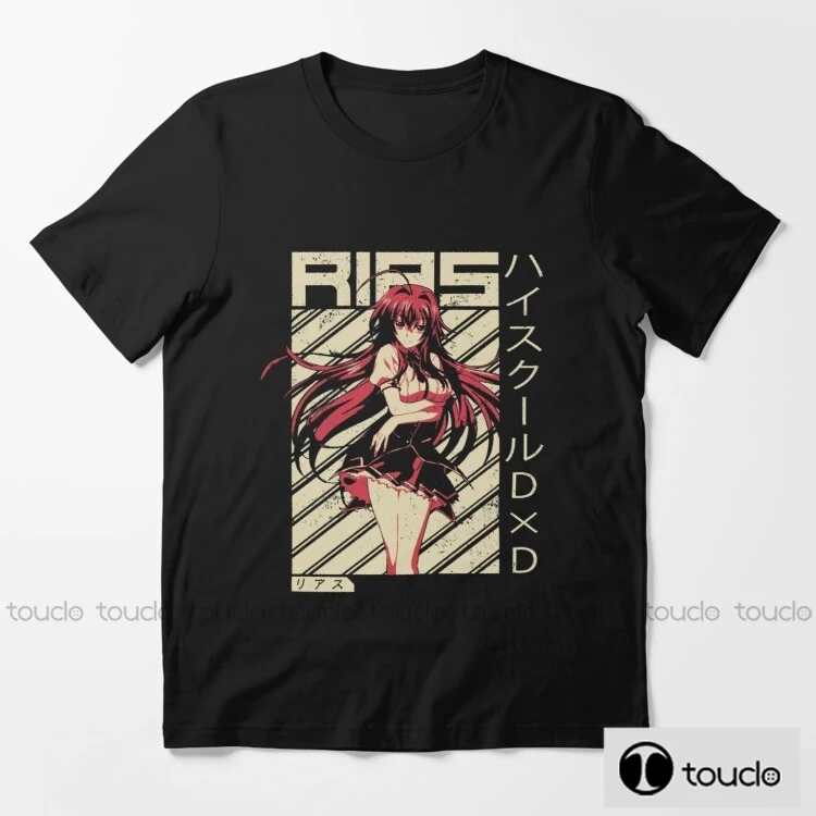 

Футболка Rias Gremory мужская с принтом, модная тенниска из хлопка с рисунком аниме для старшей школы, майка с короткими рукавами в байкерском сти...