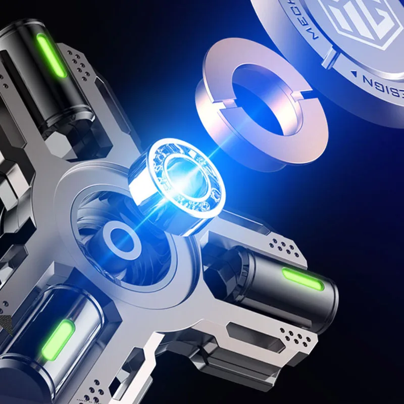 Barato Spinner De Mano Con Luz Luminosa Para Niños, Rodamiento Mudo R188, Caja De Regalo, Juguete De Metal De Aleación Para Aliviar El Estrés, Giroscopio Silencioso Para Mayores, Navidad