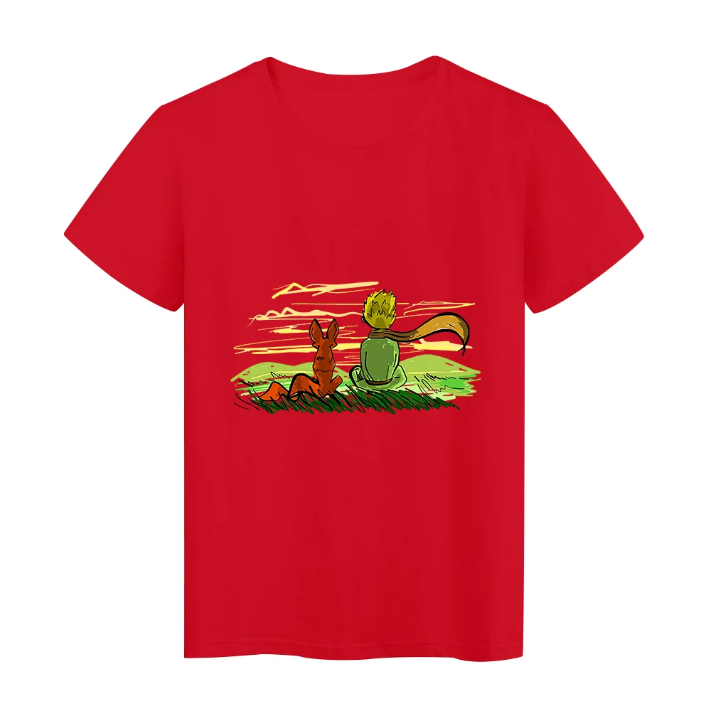 

Fairy Clothes Little Prince Women's T-shirt 2021 Kawaii Tshirt Looking into the Distance and Missing My Hometown Graphic T Shirt