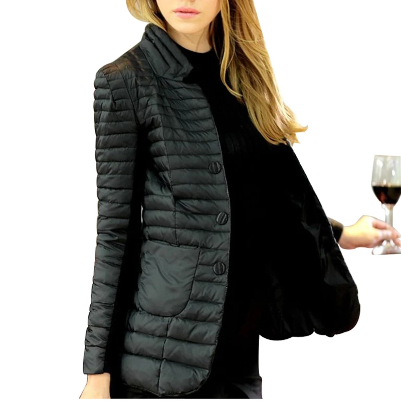 Женская куртка из хлопка зимняя черная свободная на подкладке Ly33 размера плюс |