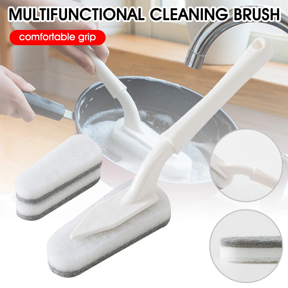 

Replaceable Sponge with Long Handle Rubbing Dishwand Refill Sink Brush Refill Non-Scratch Clean Tools Kitchen Dish Scrubber Pads