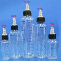 30pcs 30ml60ml100ml120ml250ml plastic pet e juice liquid capacity dropper bottles twist top cap tattoo pigment ink container