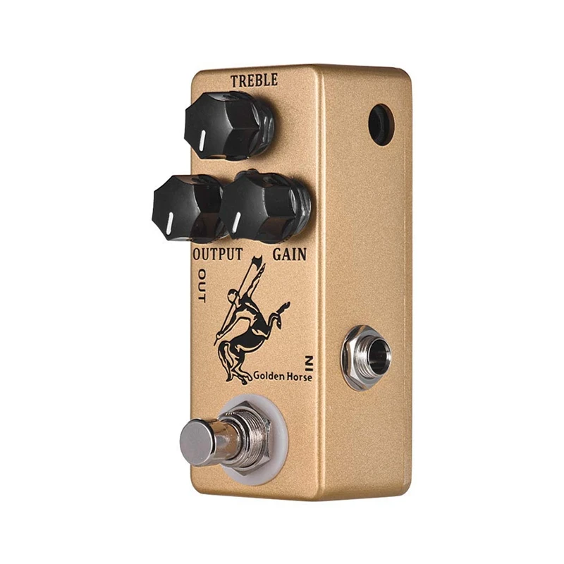 MOSKY Horse Guitar Effect Pedal Overdrive Full Metal Shell True Bypass Parts &amp Accessories Gold | Спорт и развлечения