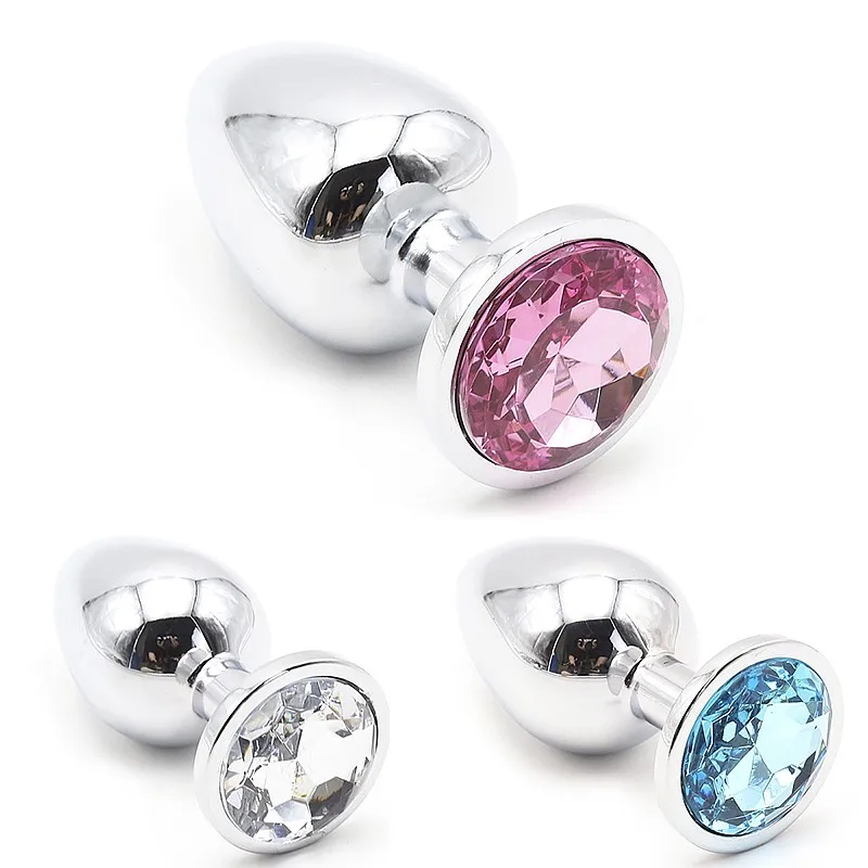 Металлическая Анальная пробка Ювелирные изделия из кристаллов круглый тренер