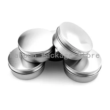 

150g refillable box empty round aluminum metal tin cans bottle with lids 150ml cosmetic cream box DIY seal 83*35mm aluminum jar