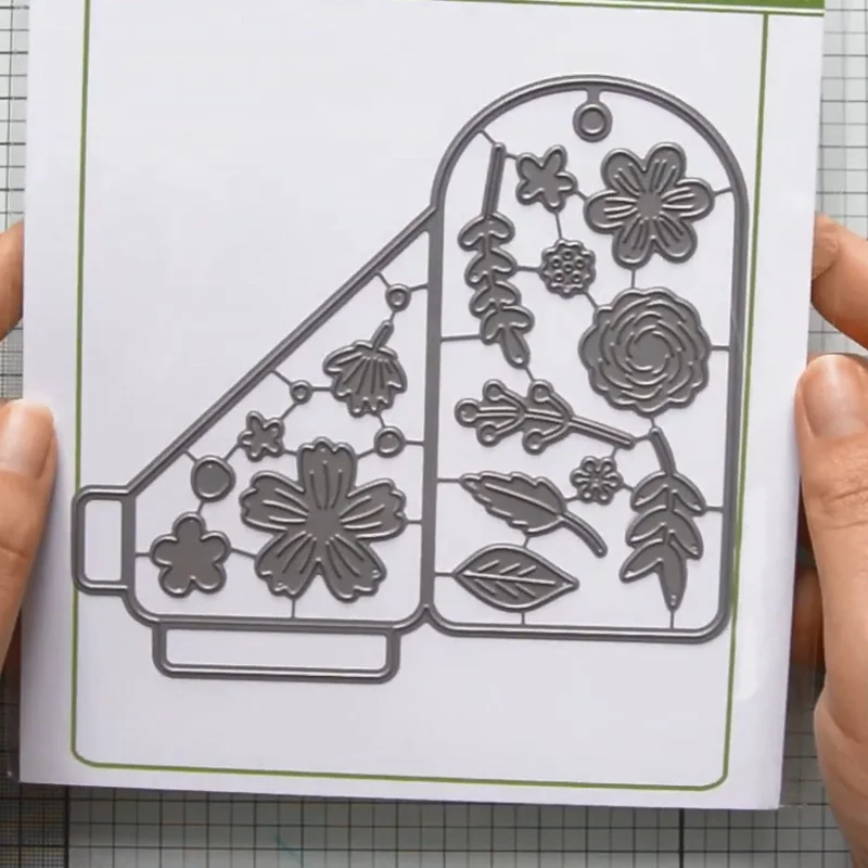 Красивые коробки с цветами и листьями карманная форма рамка металлические