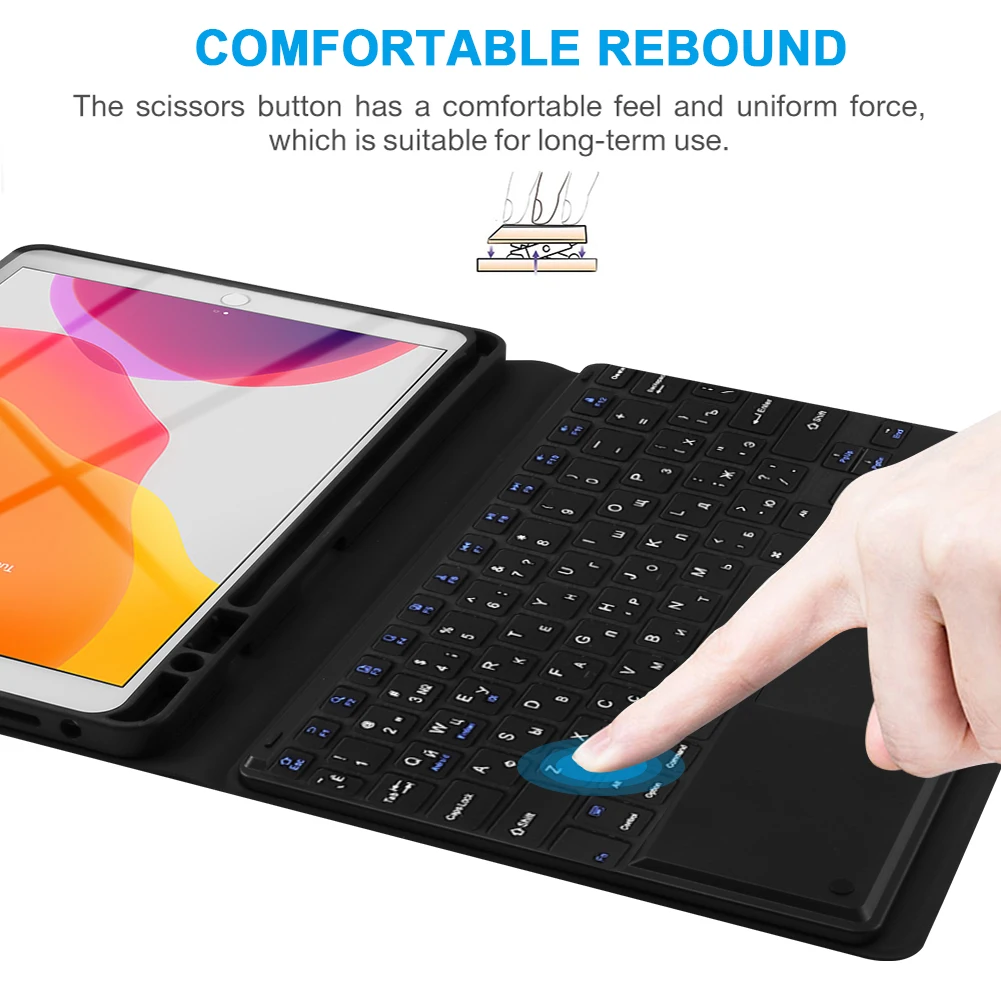 Беспроводная английская клавиатура для iPad 10 2 2019 сенсорная Bluetooth