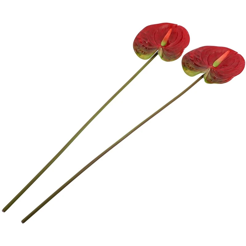 Искусственные цветы антуриума 2 шт. букет для домашнего декора свадебная