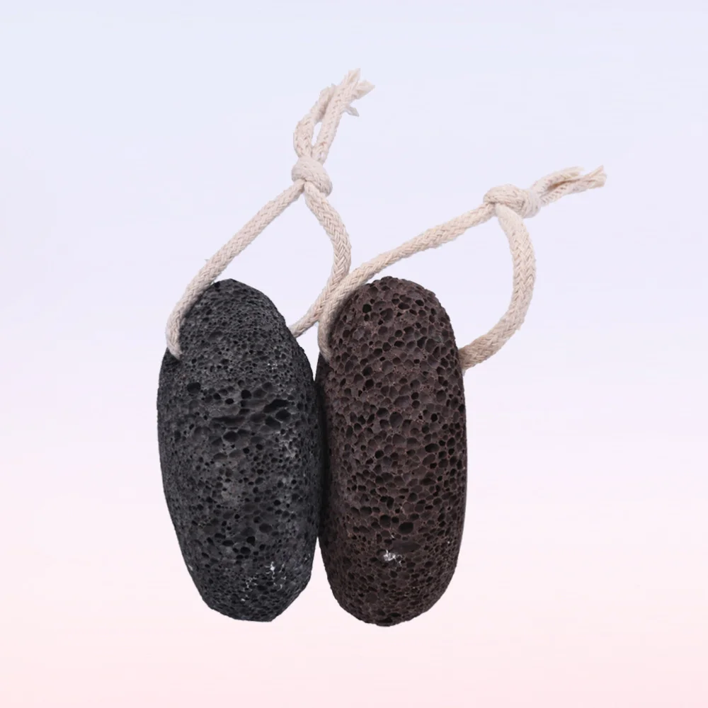 

2pcs Natural Lava Pumice Stone Callus Remover Exfoliation to Remove Dead Skin for Feet Heels and Palm(Random Color)