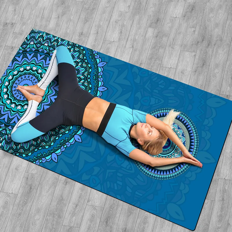 Замша TPE коврик для йоги начинающих Нескользящие гимнастические коврики