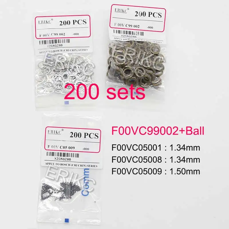 

Sealing Rings F00VC99002 Diesel Injector Valve Repair Kits Steel Ball F00VC05001 1.34mm F00VC05008 F00VC05009 1.5mm for Bosch