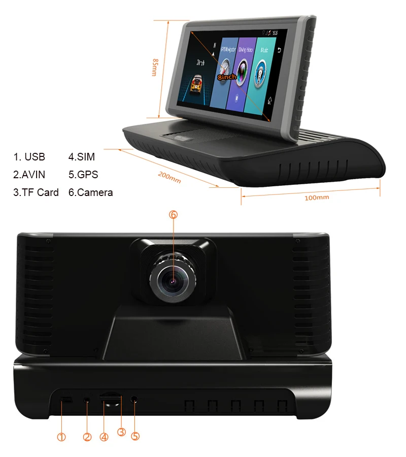 Автомобильный видеорегистратор Anfilite E35 4G ADAS Android 5 1 gps навигатор с bluetooth Wi Fi FHD 1080 P RAM