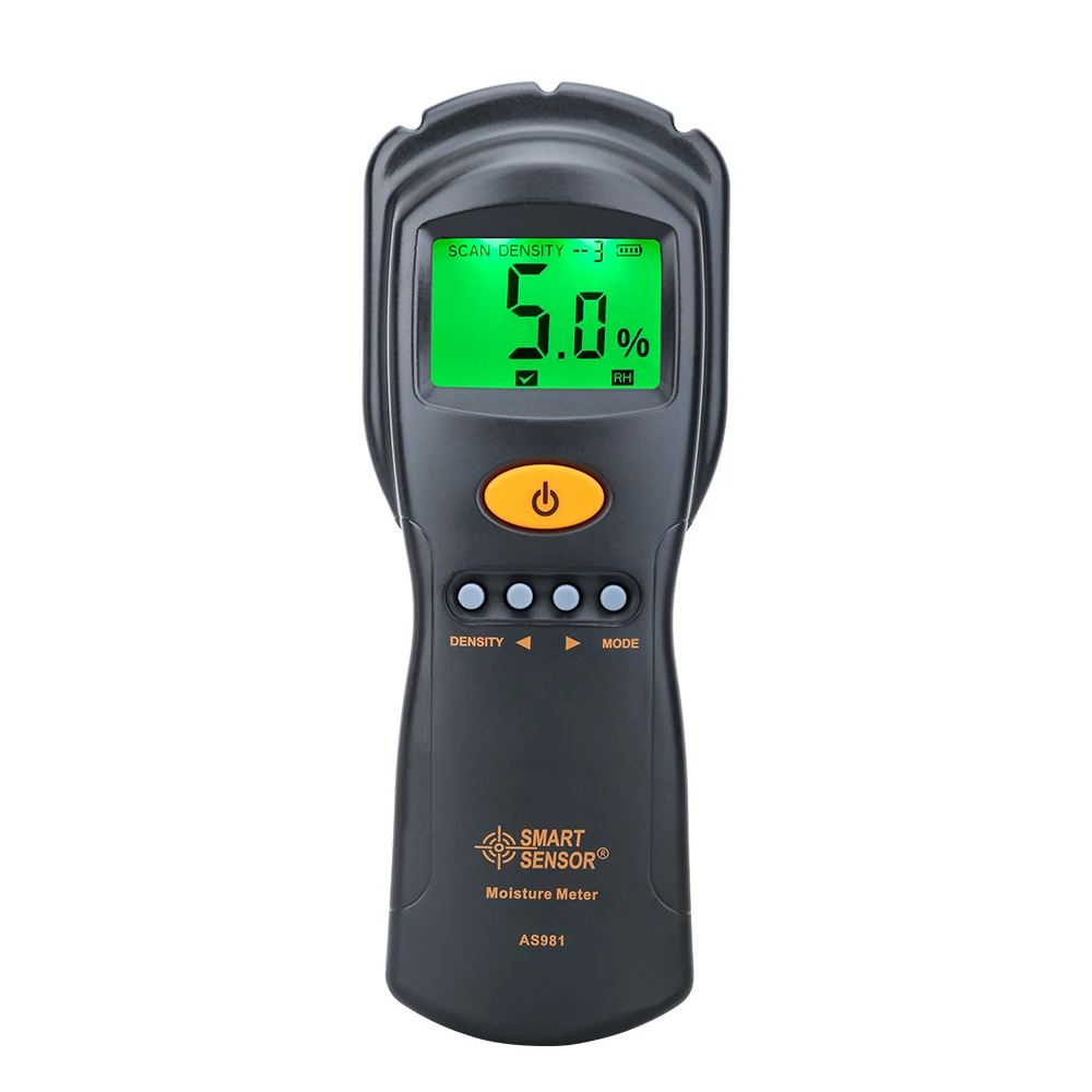 

Digital Wood Moisture Meter cardboard Lumber Hygrometer Humidity Tester Plywood Wooden LCD Backlight Damp Detector AS981