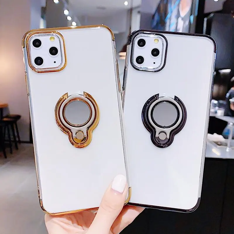 Чехол для iphone 11 Pro XS MAX XR iphone X 10 магнитный держатель прозрачный мягкий кремний чехол для iphone 6s 6 s 7 8 plus чехол для телефона