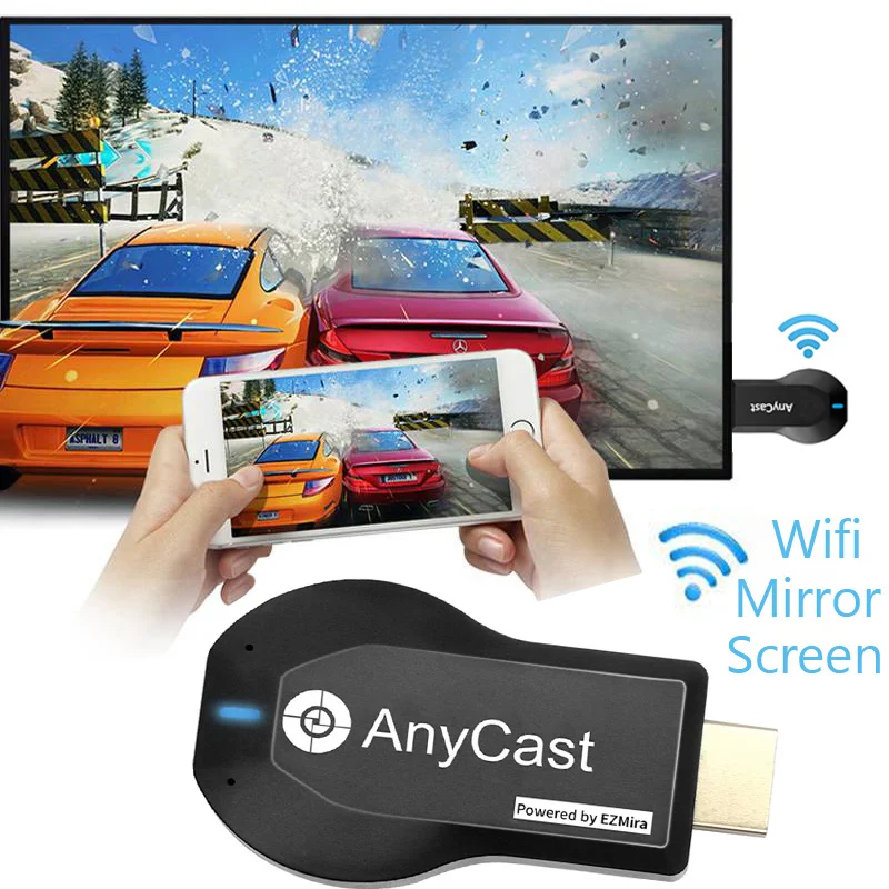 

ТВ-флешка M2 Plus, Wi-Fi-приемник дисплея Anycast DLNA Miracast Airplay, зеркальный экран, совместимый с Android IOS, адаптер для экрана Mira