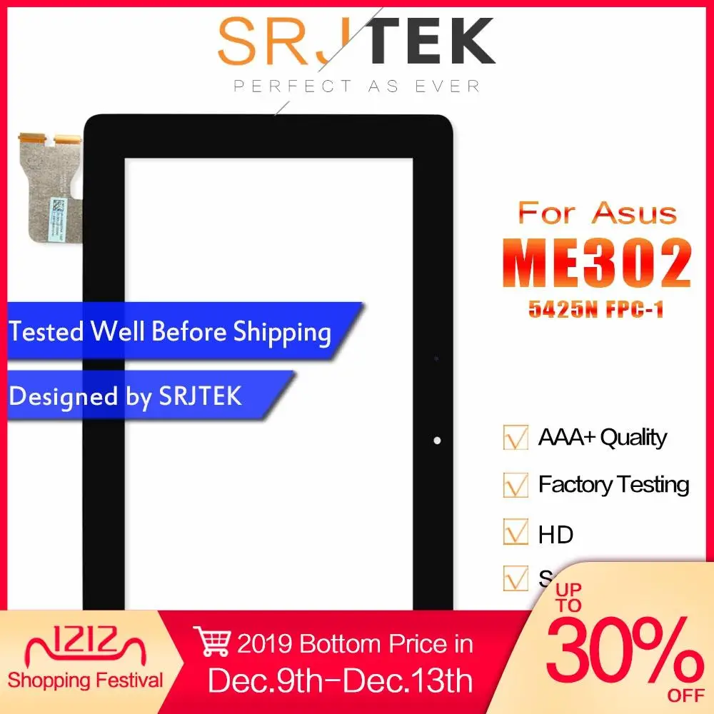 Первоначально для Asus Memo Pad FHD 10 ME302 ME302CL ME302KL K005 K00A 5425N FPC-1 сенсорный экран планшета Стекло Датчик Tablet ПК