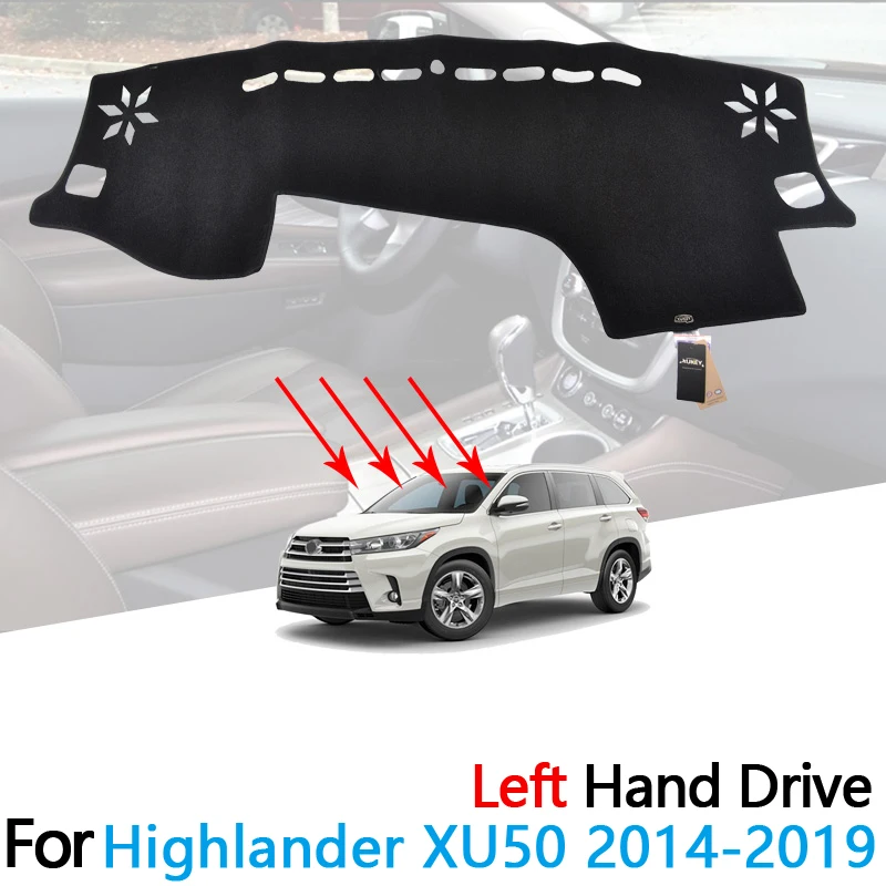 

Car Dashboard Cover Dash Mat Sun Shade Dash Board Pad Carpet LHD For Toyota HIGHLANDER 2011 2012 2013 2014 2015 2016 2017 2018