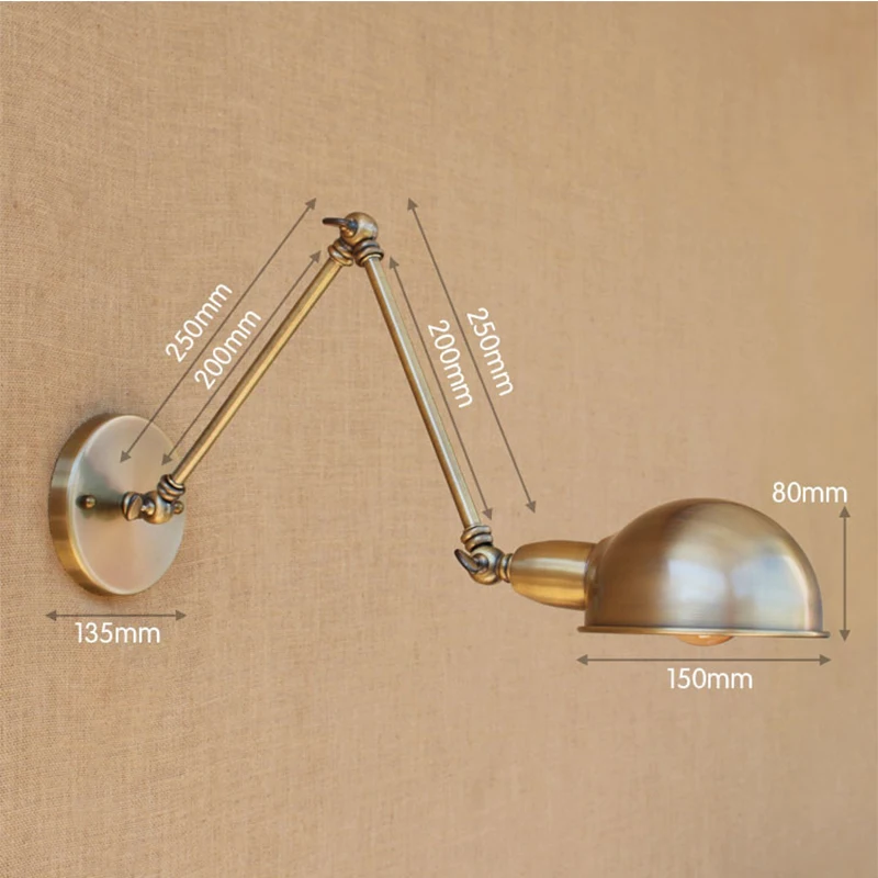 

LED Wall Lamp Vintage Industrial Wall Light Iron Wall Decor Bedroom Wandlamp Living Room Decoration Vanity Light Applique Murale