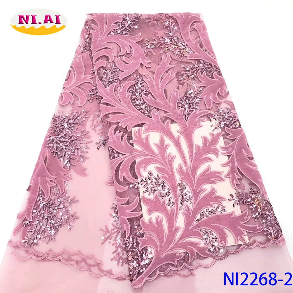 Бархатная кружевная ткань нигерийские материалы Африканское кружево Цветочный