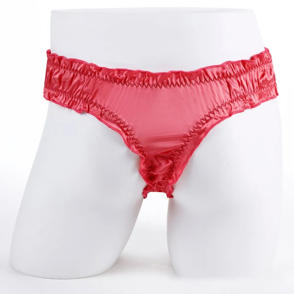 

Men Women's Briefs 100% Pure Silk Knickers Comfortable Panties Flounces Underpants Sexy Underwear Breathable Lingerie