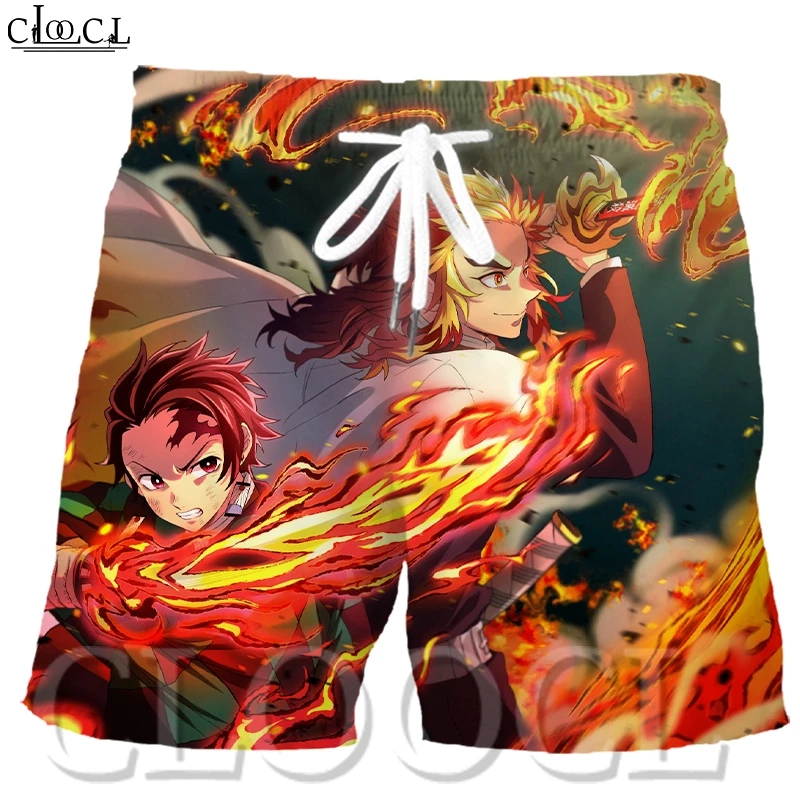 Повседневные Шорты CLOOCL с изображением рассекающего демонов в японском стиле