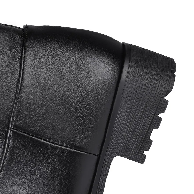 Для женщин сапоги осень-зима ботинки до середины икры Сапоги с высоким голенищем