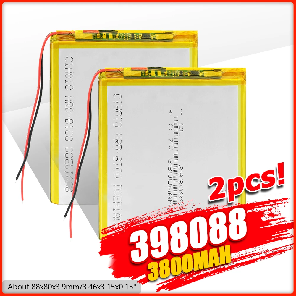 3 7 v li po Ion батареи V полимерная литиевая батарея 398088 3800mAh аккумуляторная для