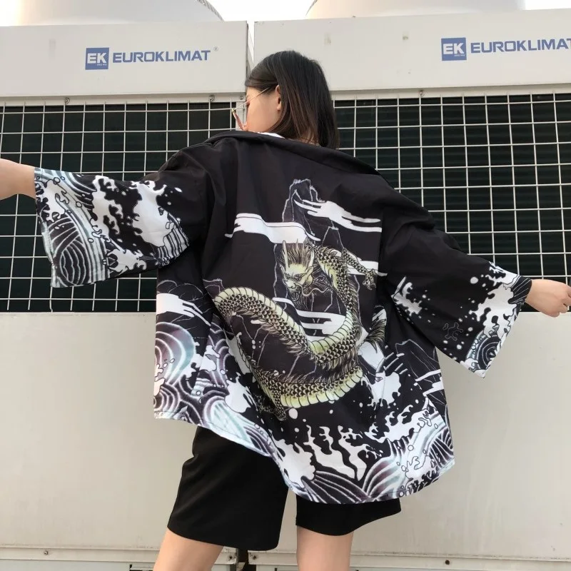 Японские кимоно для женщин юката 2021 женские летние пляжные кардиган Haori Оби
