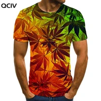 qciv brand weeds t shirt men leaves anime clothes art tshirts casual harajuku shirt print mens clothing t shirts fashion style