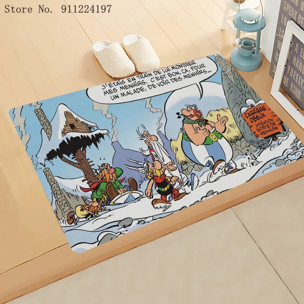 

French Comics Astérix le Gaulois Doormat Home Mat Rectangle Floor Mat Super Soft Absorbent Bathroom Door Mat Door Entrance Mat