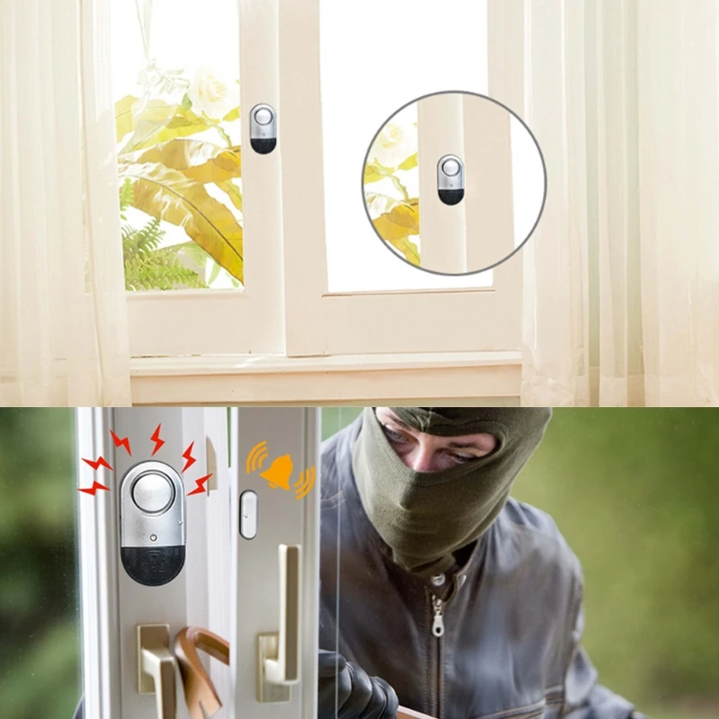 

Window Door Alarm Safe Entry Sensor 125dB Home Safety Alert for Kids Elders