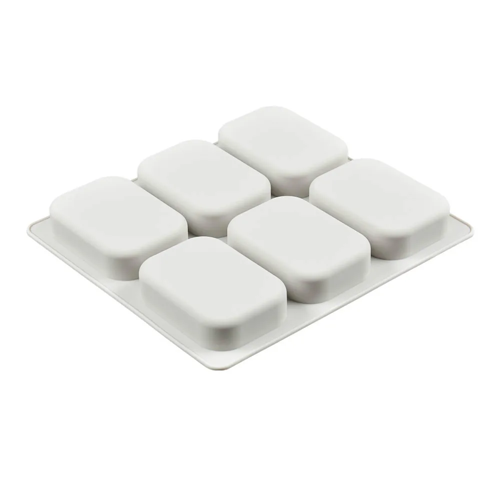 

6 Holes Rectangle Silicone Soap Mold DIY Kitchen Tools Handmade Soap Making Craft Forms Moulds New