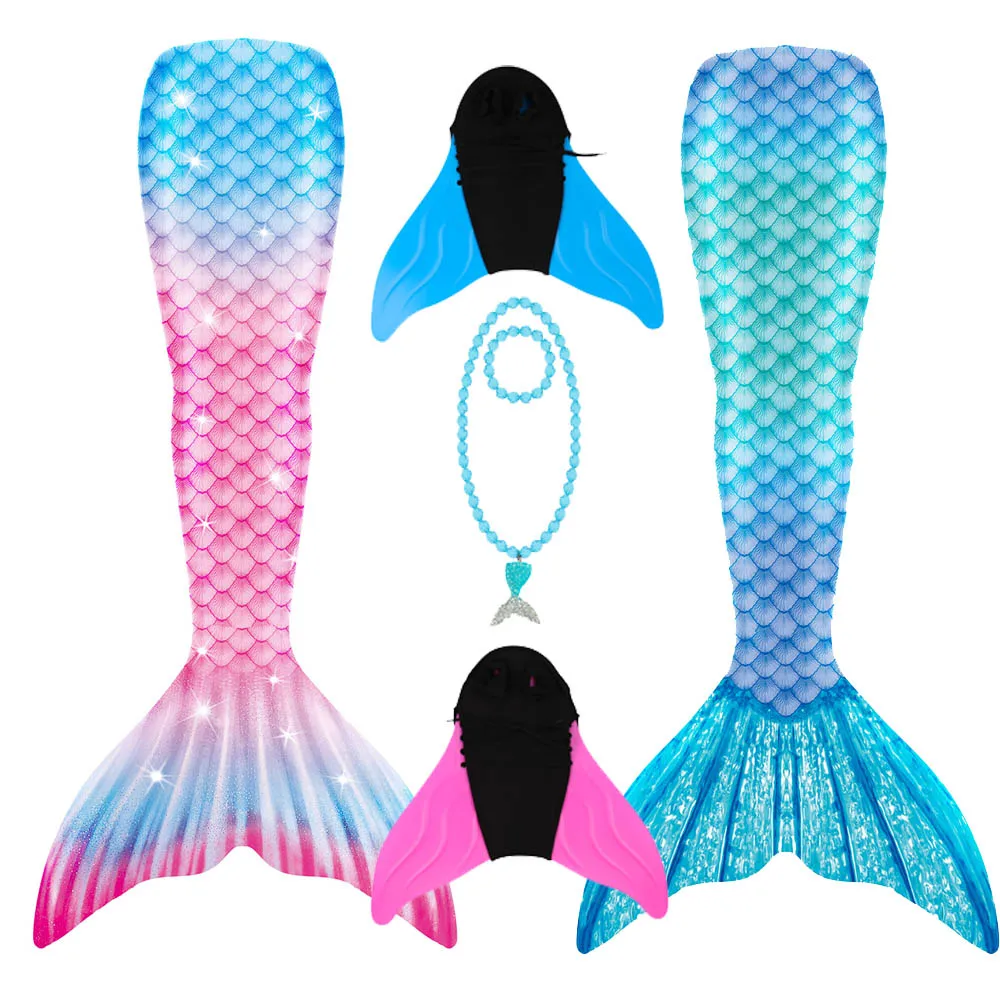 В виде русалки для девочек купальный костюм с хвостом рыбий хвост юбка принцессы