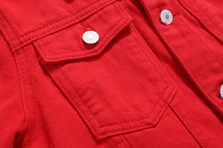Модная Джинсовая куртка женская весна 2XL XL весна осень ручная щетка длинный рукав стрейч короткая джинсовая куртка Белый Розовый Пальто