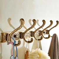 5 row antique bathroom hook wall mounted vintage coat hanger door hooks towel key hanger holder bathroom decor accessories