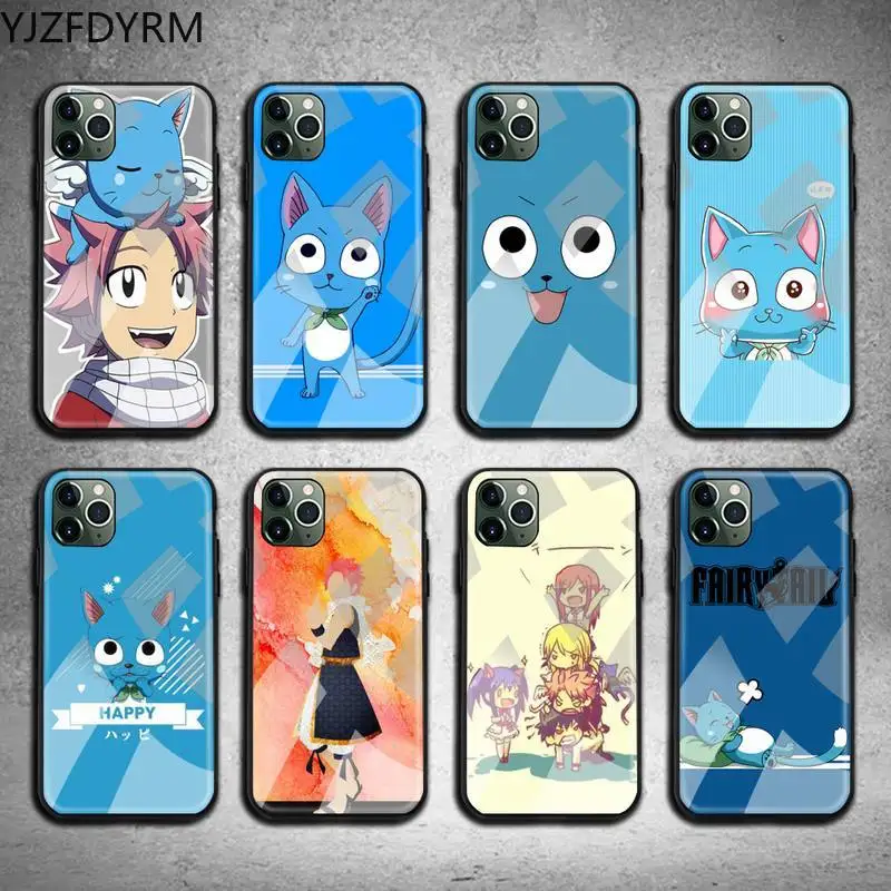 

Happy Felice Fairy Tail Phone Case Tempered Glass For iPhone 11 Pro XR XS MAX 8 X 7 6S 6 Plus SE 2020 case