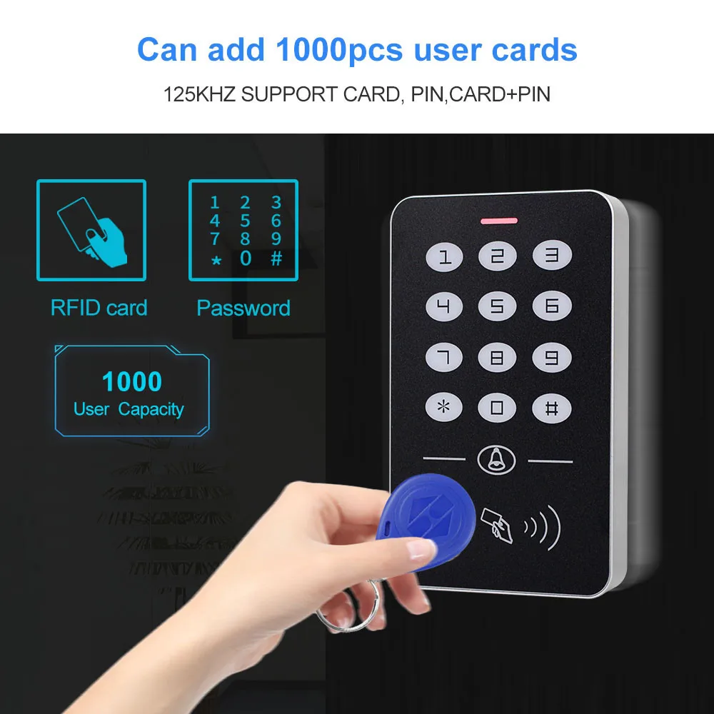 Система контроля допуска к двери комплект RFID Клавиатура контроля доступа+ блок питания+ Электрический магнитный замок болт ударные замки+ 10 шт. ключи