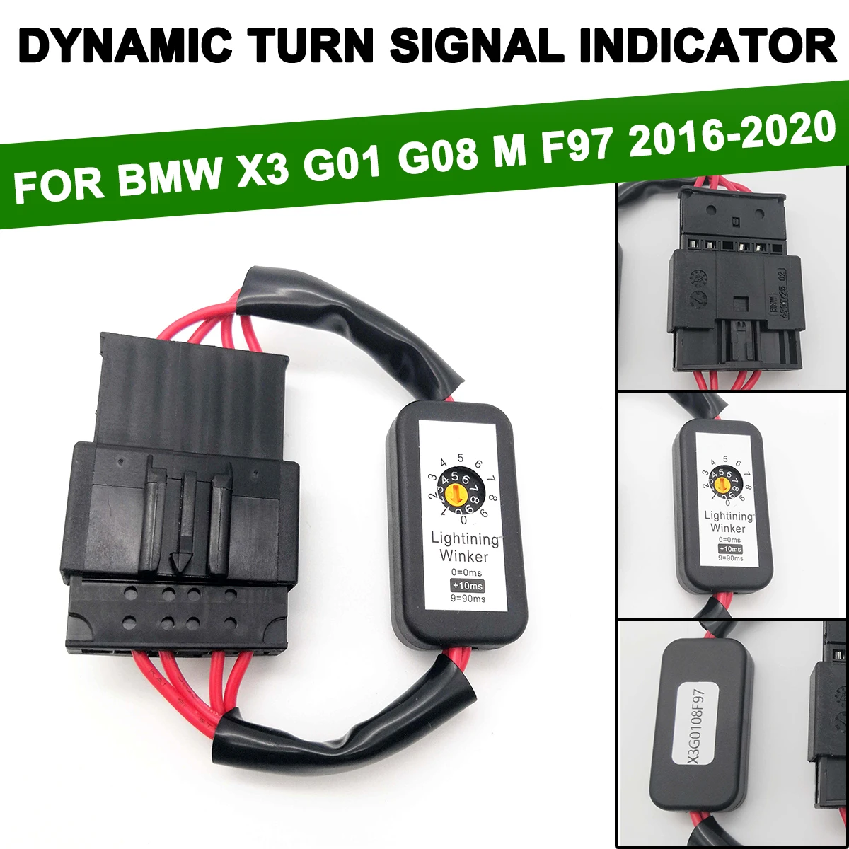 

Черный Динамический указатель поворота, 2 шт., светодиодный задний фонарь, дополнительный модуль, кабель, жгут проводов для BMW X3 G01 G08 M F97 2016-2020