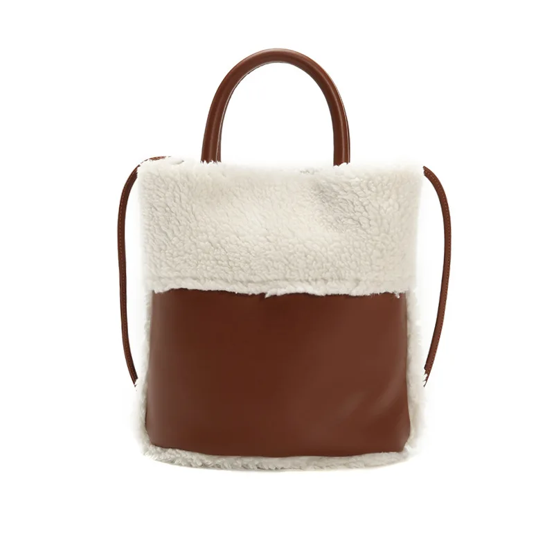 Зимняя теплая женская сумка-мессенджер на плечо женские сумки шикарные из