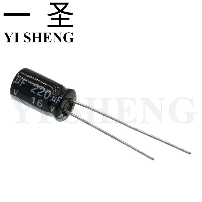 

50 шт. электролитический конденсатор 16V220uF 6,3*11 мм алюминиевый электролитический конденсатор 220 мкФ 16v