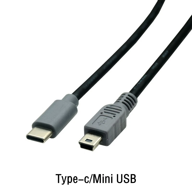 

USB Type C 3.1 Male To Mini USB 5 Pin B Male Plug Converter OTG Adapter Lead Data Cable for Macbook Mobile 25cm 50cm