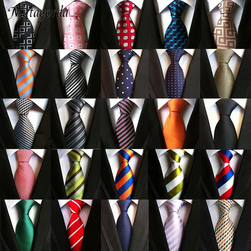 Новый Шелковый мужской галстук 8 см, официальный деловой галстук в полоску, галстуки, жаккардовые тканые галстуки для мужчин, свадебные пода...