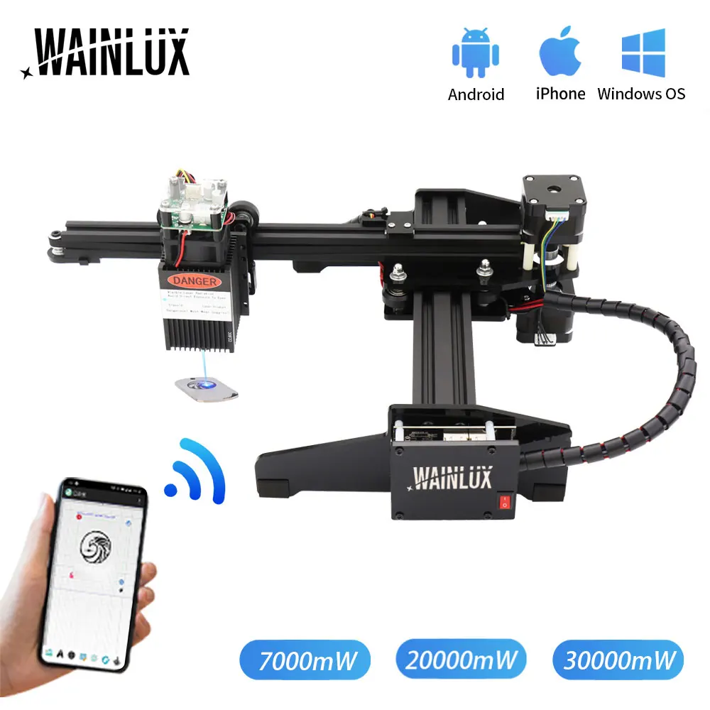 

WAINLUX Laser Engraving Machine JL4 Wood Laser Marking Engraver 7W 20W 30W Wifi Supported Etching Range 140*120mm